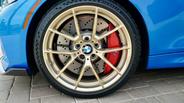 Front View of a BMW Car Tire