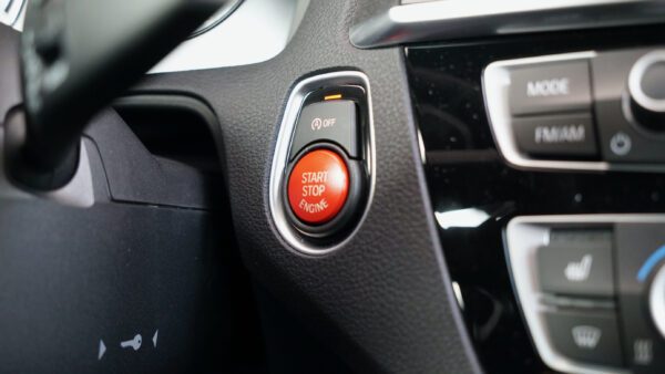 Blue BMW Red Ignition Button