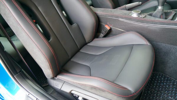 The front seat in Grey with legroom space