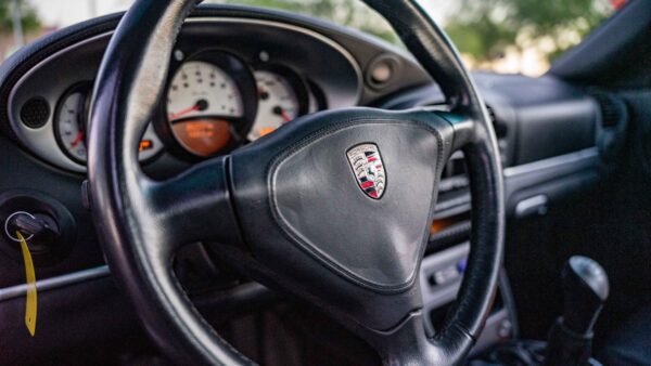 Porsche Steering Wheel Close Up