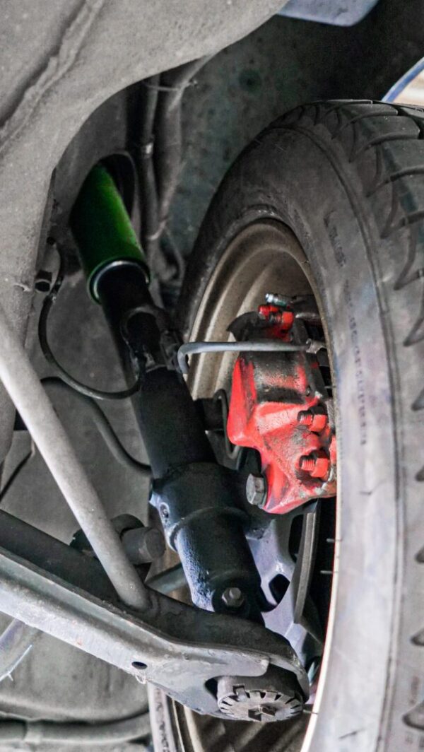Coilover springs at the back of a car