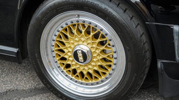 Vintage Car wheel with Spoke of Porsche