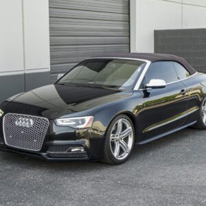 2013 Audi S5 Cabriolet in Phantom Black paint with brown convertible top