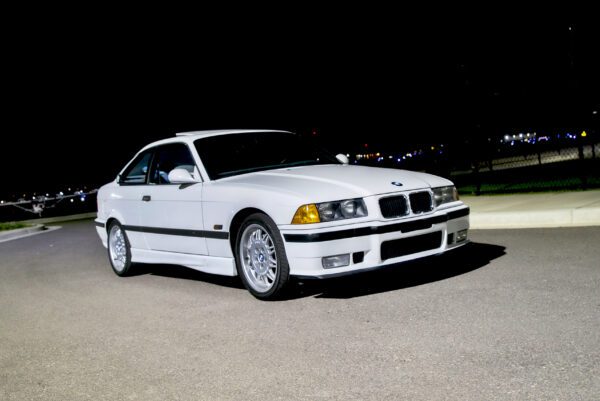 White Colour 1995 BMW M3 Car Front View